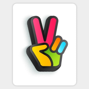 Peace finger Sticker